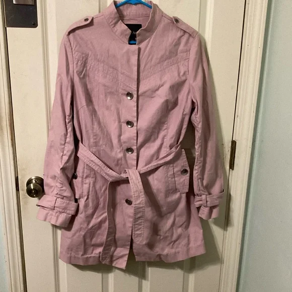 Beautiful Mossimo Large Lilac Trench Coat - Picture 1 of 11
